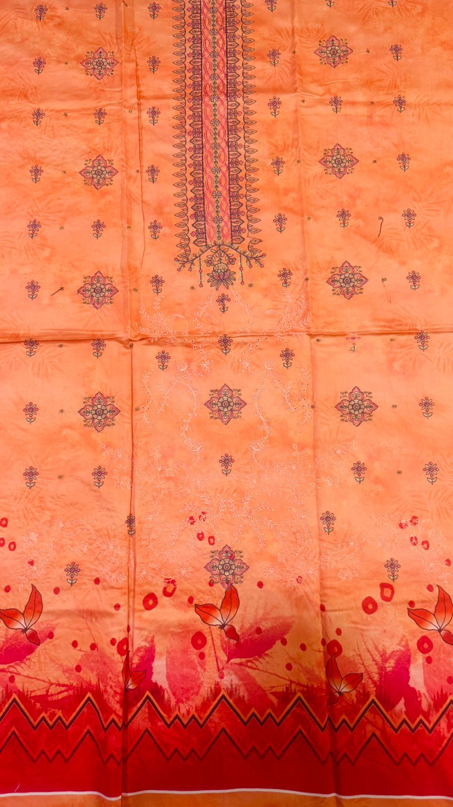 3Pc Viscose Embroidered Unstitched Suit