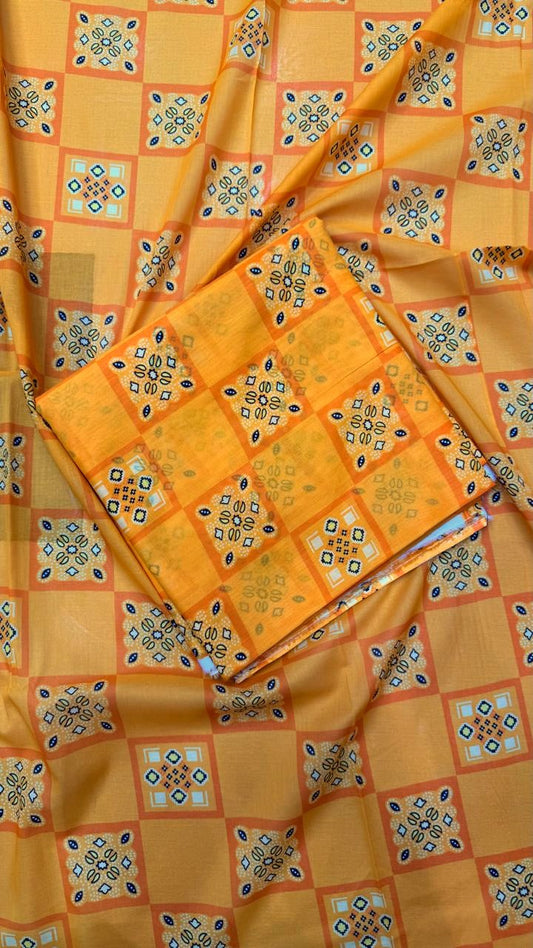 2Pc Supima Lawn Unstitched Suit